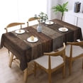 thumbnail image 2 of Wood Plank Rectangle Tablecloth Retro Wood Texture Brown Farmhouse Table Cloth Dining Table Cover for Home Kitchen Restaurant Party Buffet Picnic 60 x 84 Inch, 2 of 6