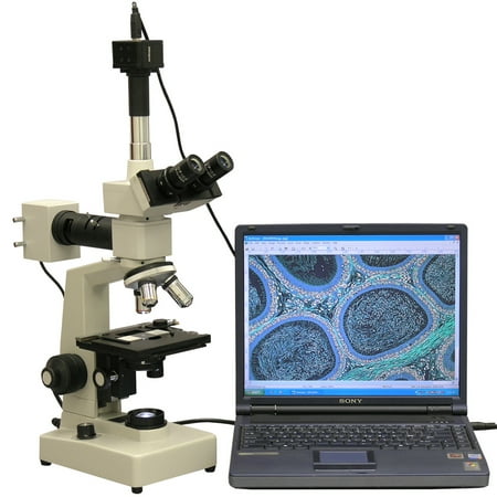 AmScope 40X-2000X Two Light Metallurgical Microscope + Digital Camera