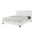 thumbnail image 2 of White Uptown PU Upholstered SINGLE Size Platform Bed (No Box Spring Required), 2 of 5