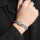 thumbnail image 3 of Pulsera de acero inoxidable para hombre, cadena cubana de peso pesado, 63 g, 3 of 3