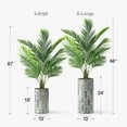 thumbnail image 4 of Artificial Tree in Modern Polygon Pattern Effect Planter, Fake Areca Tropical Palm Silk Tree for Indoor and Outdoor Home Decoration - 57" Overall Tall (Plant Pot Plus Tree), 4 of 5