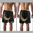 thumbnail image 3 of luoweisi Men's Beach Shorts Quick Dry Swim Trunks with Mesh Lining Golden Moon M, 3 of 5