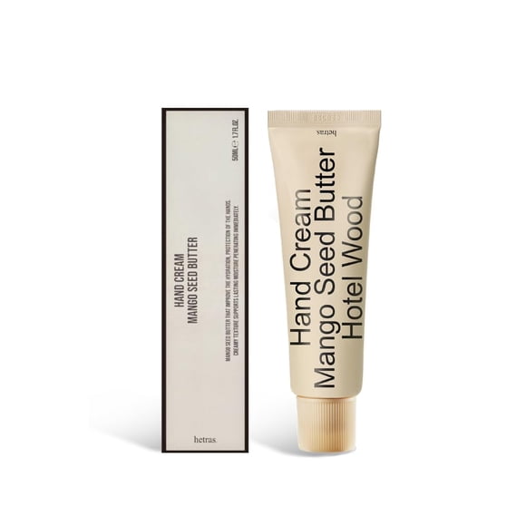 hetra. Crema de manos perfumada - Fragancias inspiradas en la naturaleza para manos nutridas y sedosas (50 ml) (Hotel Wood)