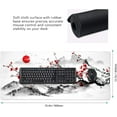 thumbnail image 3 of Extended Large Gaming Mouse Pad 35.4 X 15.7 Inch XXL Full Desk Japanese Art Style Cherry Blossom & Sakura Mousepad Non-Slip Rubber Base Big Keyboard Mat with Stitched Edges for Home Office, 3 of 6