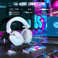 thumbnail image 4 of ATTACK SHARK L30PRO Wireless Gaming Headset,7.1 Surround Sound, 50mm Drivers,20ms Low Latency,Detachable Noise-Canceling Microphone, Aluminum Alloy Frame,White, 4 of 10