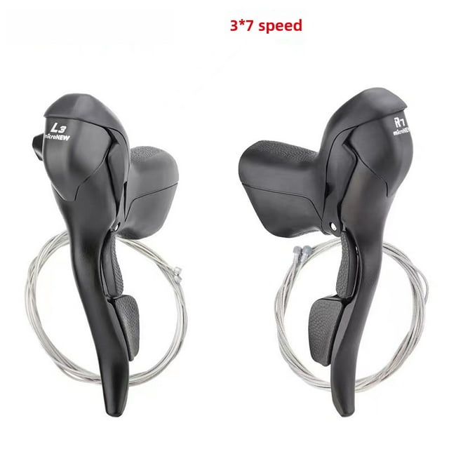 microNEW Integrated Road Bike Shifter & Brake Lever Set - 2*7/8/9/10/11 Speed Dual Control System for Precise Gear Shifting, Compact Design, Durable Construction, Easy Installation - 3x7 Speed R7