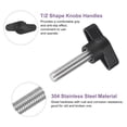 thumbnail image 3 of Uxcell Tee Wing Knobs Thumb Screws Clamping Screw Knob 4Pcs M8 x 35mm, 3 of 6