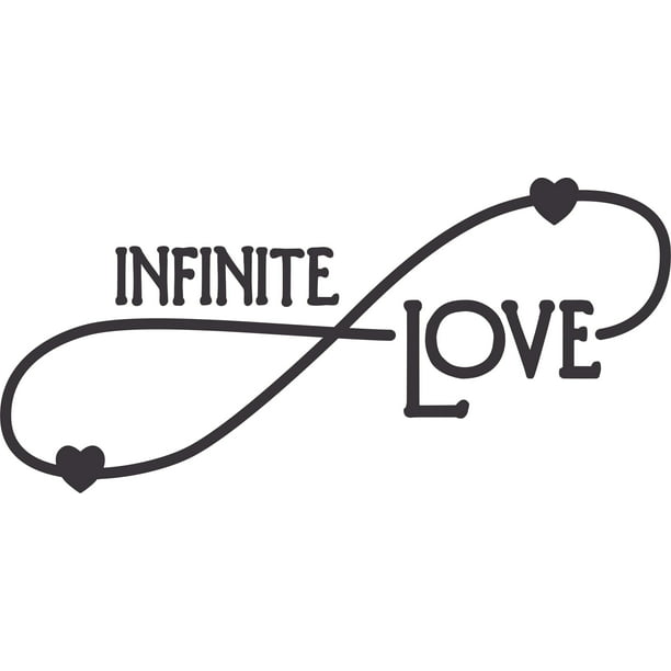 Infinite Love Infinity Sign Heart Customized Wall Decal Custom Vinyl