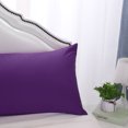 thumbnail image 3 of PiccoCasa Housse de Coussin en Coton Égyptien Taille Corps 1 Pce (Violet Profond, 20 Pouces x 48 Pouces), 3 of 8