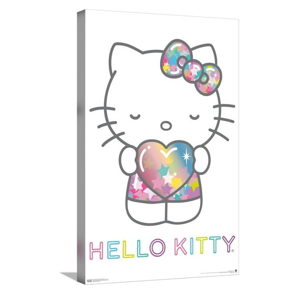 Hello Kitty: 20 Starshine - Heart Canvas Wall Poster, 14.725" x 22.375"