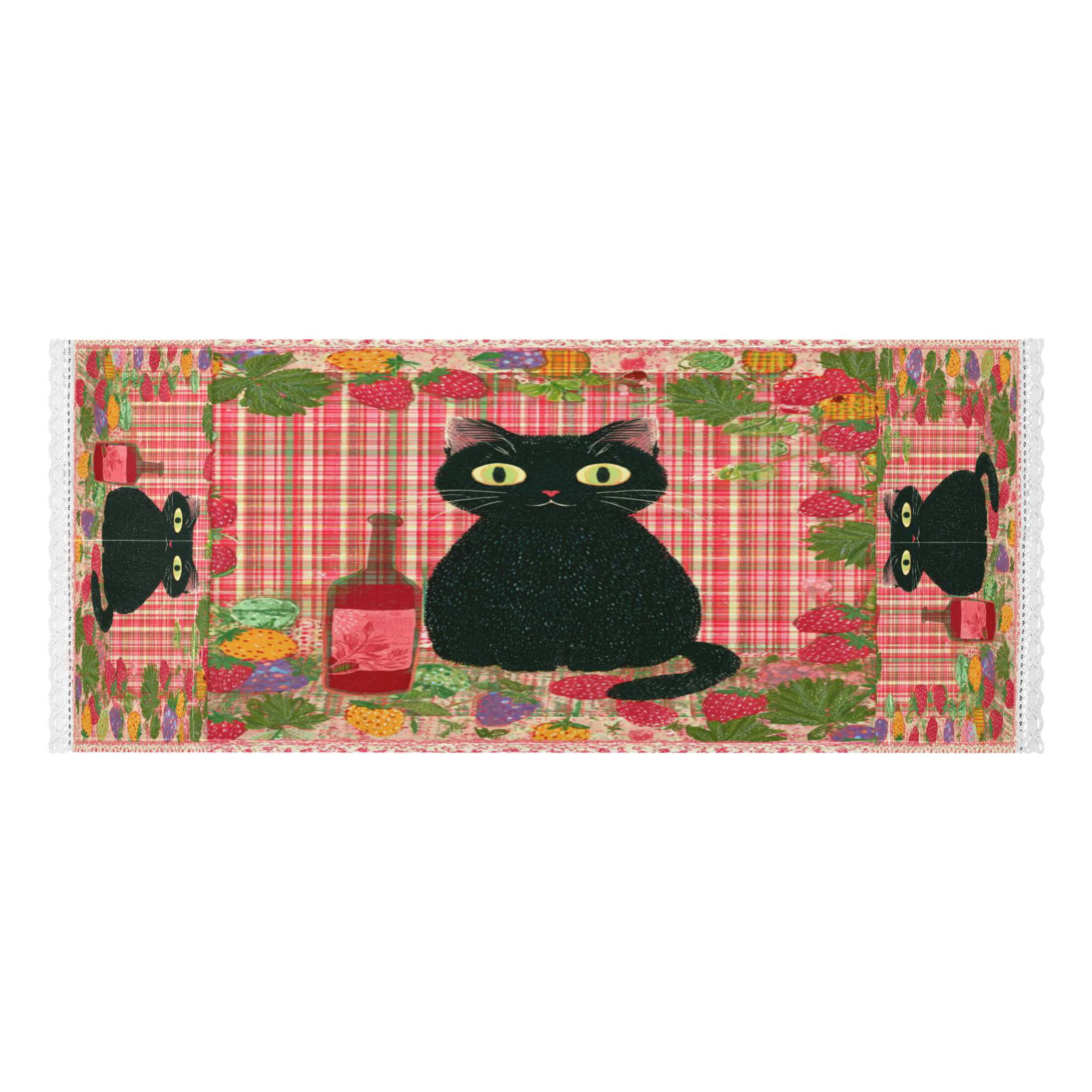 Wobogo Black Cat Motif Washing Machine Cover Dustproof Washer Dryer Cover Waterproof Laundry Room Decorative Protector
