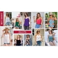 thumbnail image 3 of ANFERRY Camisoles for Women Loose Fit Adjustable Straps Tank Tops with Built in Bra Scoop Neck High Elastic Cami Shirts, 3 of 6