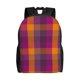 thumbnail image 1 of Easygdp Purple Yellow Buffalo Plaid Mochila Versátil y Elegante: Comodidad, Almacenaje y Durabilidad para la Universidad, Trabajo, Viajes y Uso Diario, 1 of 8