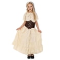 thumbnail image 2 of Odeerbi Toddler Girls Vintage Dress Set Renaissance Medieval Short Sleeve Tiered Dress with Corset Belt, 2 of 8