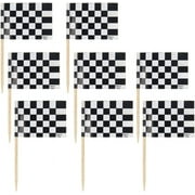 Car Decor Cake Decorating 96pcs Checkered Racing Flag Toothpicks Cupcake Picks Toothpick Flag Dinner Flags Race Car Decorations Party Supplies Car Decor Cake Decorating