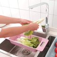 thumbnail image 3 of Adjustable Sink-ABS Telescopic Sink Tray Drain Basket Adjustable Multifunction Holder Fruit Kitchenware Decor, 3 of 7