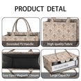 thumbnail image 4 of Large Capacity Tote Bag,Pioneer Flower Floral Print Pattern Handbag Fashion Luxury Tote Bag,15.7"x13"x 5.1" Inches,Laptop Compatible, 4 of 6