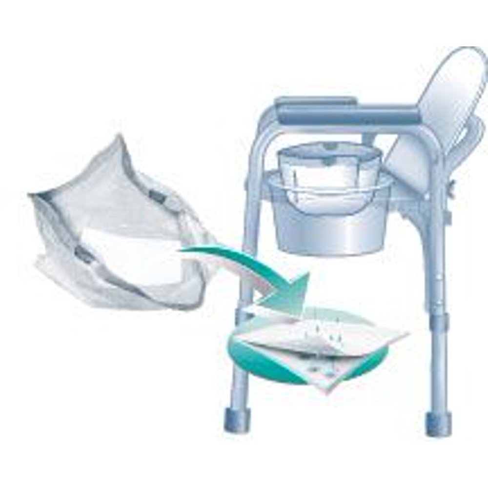 Commode Liner with Absorbent Pad Case of 6