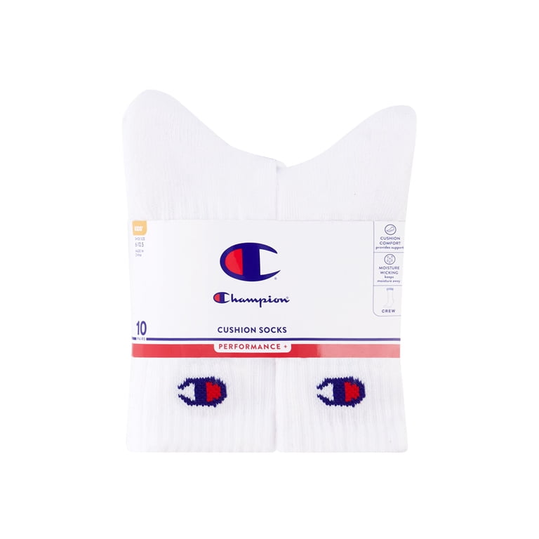 Champion Boys Cushion Performance+ Crew Socks, 10 Pack photo 2