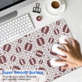 thumbnail image 4 of Long Mouse Pads for Desk,Brown Footballs with Stars Pattern Desk Mats on Top Of Desks, Desk Mouse Pad Extra Large with 3mm Non-Slip Base and Stitched Edge for Gaming,Office,Work,Home 31.5"x15.7", 4 of 6
