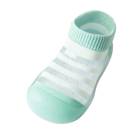 

Fsqjgq Toddler Dinosaur Kids Socks Toddler Striped Boys Summer Shoes Rubber 536Months Anklet Sole Soft Slipper Girls Breathable Baby Socks Solid Socks Polyester Blend Mint Green 18/19