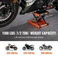 thumbnail image 2 of VEVOR Motorcycle Scissor Jack Lift 1100 lbs Wide Deck Hoist Stand for ATVs Bike, 2 of 9