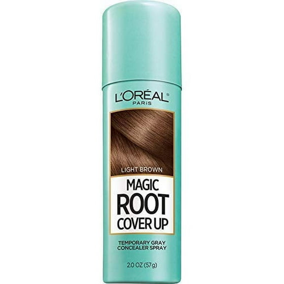 L'Oreal Paris Magic Root Gray Concealer Spray Light Brown 2 oz.(Packaging Vary)