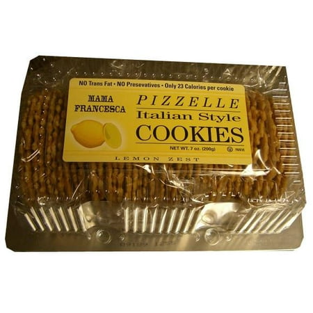 Lemon Cookies Recipe - Pizzelle, Italian Style Lemon Flavor Cookies, 7oz