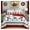 Red Cardinals, variant on Christmas Quilt Set 3 Piece - Rustic Deer Bedspread - Lightweight Quilted Coverlet Comforter - Soft Polyester - King Size