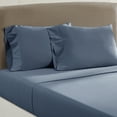 thumbnail image 2 of Modern Threads Aircloud Vintage Washed 100% Combed Cotton Adult Sheet Set, Dark Blue, King, 2 of 2
