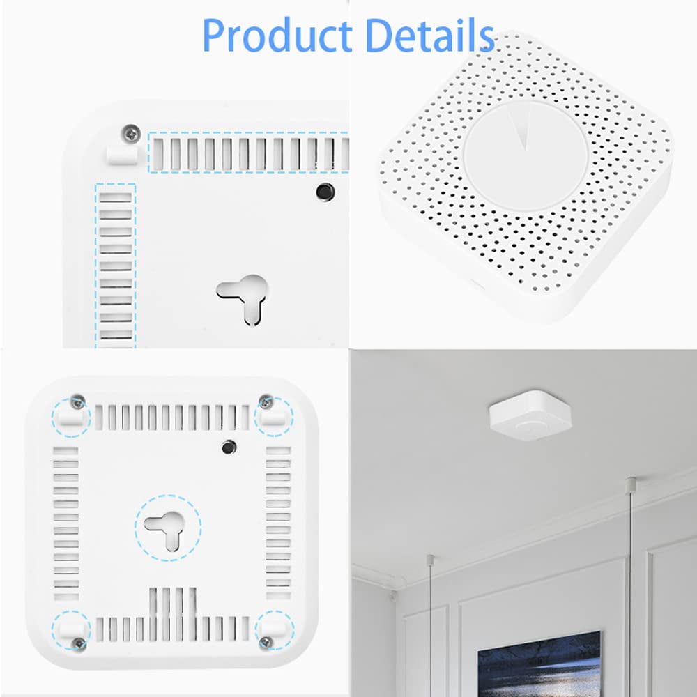 Air Quality Monitor 6-in-1 WiFi Intelligent Air Housekeeper Temperature/Humidity Detector Compatible Home for Home Office