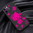 thumbnail image 3 of Funda de silicona para iPhone, carcasa negra, Hello Kitty, rosa, Kitty, blanco, 15, 14, SE, 13 Pro, 8, 7 Plus, 6s, XR, 11, XS, X, 12, Mini, 14 Pro Max, 3 of 5
