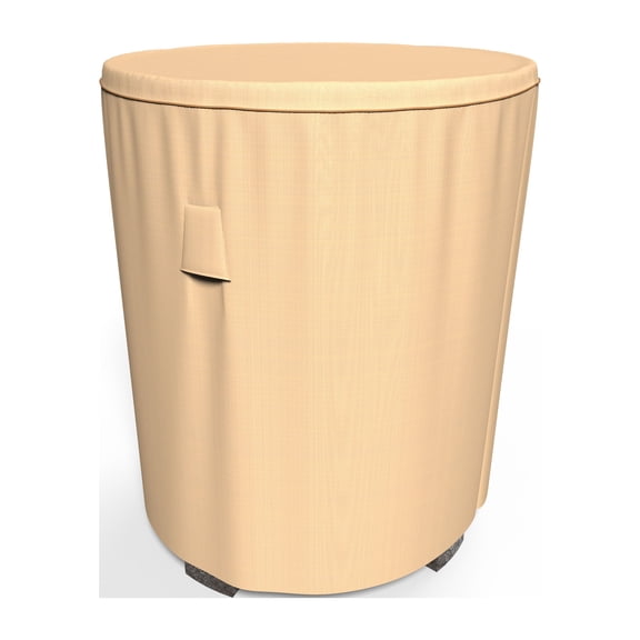 Budge 34"Dia. x 30"High Tan Patio Round AC Cover, Sedona