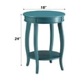 thumbnail image 5 of Youmumeub 18" Teal Accent Table with Bottom Shelf - Cabriole Leg Design, Open Storage for Living Room, Bedroom, Vintage Home Decor, 5 of 5