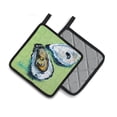thumbnail image 2 of Carolines Treasures MW1361PTHD Two Shells Oyster Pair of Pot Holders , 7.5HX7.5W, multicolor, 2 of 4