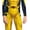 Energetic Yellow, variant on Guvpev Halloween Superhero Cosplay Costume, Split Red Mercenary and Yellow Combat Hero 3D Spandex Bodysuit Jumpsuit, 2-in-1 Full Body Dress-Up Outfit for Halloween Party, Birthday, Carnival