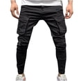 thumbnail image 4 of Women's Plus Size Jeans Wide Leg Jeans Mid Ripped Frayed Hem Casual Stretch Tight Trousers Denim Pants For Women 4-16 Black,8, 4 of 7