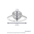thumbnail image 3 of Vir Jewels 1/2 CTTW Lab Grown Diamond Ring in Sterling Silver Female Adult, 3 of 5