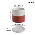 thumbnail image 4 of kurtrusly Ceramic Flower Pots For Small Spaces And Easy To Maintain Herbs Ceramic Flowerpot Ceramic Pot Planter Eco-friendly red 14*14 1Set, 4 of 6