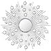 thumbnail image 3 of Empire Art Direct PMM-MJ3575-36R Milkyway I Bling Miroir Mural Rond, 3 of 4