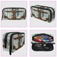 thumbnail image 3 of PhooArto Pencil Case, Brown Anchor Wooden Board Large Capacity Pencil Pouch Stationery Pen Bag, 3 of 7