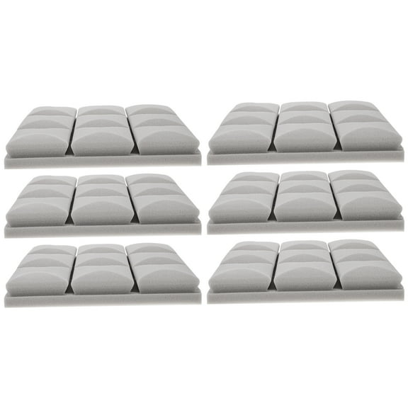 WORGEOUS  6 Pcs Sound-absorbing Cotton Proof Noise Dampening Soundproof Grey