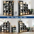 thumbnail image 3 of Bookcase, 18-Cube Extra Large Book Shelf,  Cube Storage Organizer for Bedroom, Living Room, Home Office - Black, 3 of 5