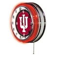 thumbnail image 2 of Indiana Hoosiers 19" Neon Wall Clock, 2 of 2