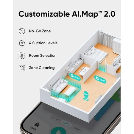eufy Clean - L60 Hybrid Robot Vacuum with Self Empty Station and Auto Hair Removal - Black