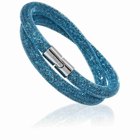 Swarovski Blue Bracelets - Swarovski Stardust Blue Ladies Double Bracelet 5120022