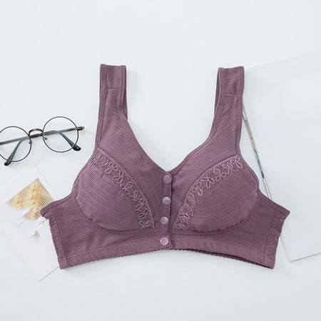 

Dezsed Women s Wirefree T-Shirt Bra Clearance Women s No Steel Ring Lactation Vest Bra Back Adjustment Yoga Running Bra Purple XXL