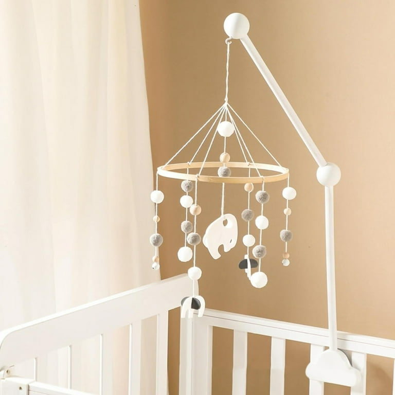 360 Rotating Mobile Hanger For Crib Wooden Metal Door Hanger Hook for Clothes Metal Blanket Basket Mini compatible with Macrame Hanging Curved Hanging Rod for Clothes S Stocking Hooks for Mantle