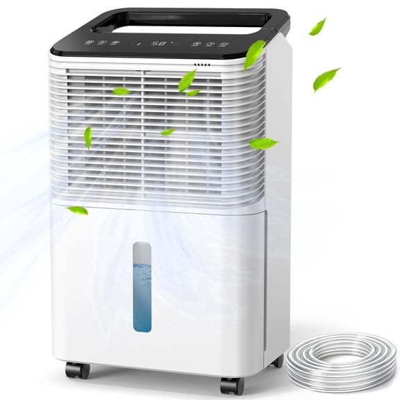 KLOUDIC 50 Dehumidifier for Home & Basements,  Covers Up to 2500 Sq.ft,  2.5L Water tank, DOE 12 Pint, Continuous Drain Hose