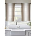 thumbnail image 6 of Brown White Ombre Semi Sheer Curtains 54 Inch Length 2 Panels Set, Vintage Minimalist Country Gradient Sheer Kitchen Curtain Privacy Voile Window Curtain for Living Room Bedroom Rod Pocket Drapes, 6 of 7